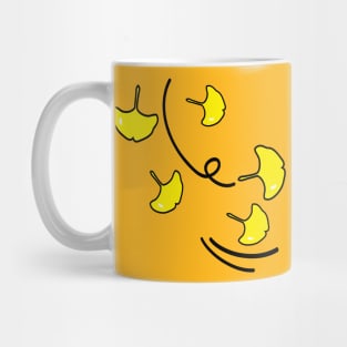 Yellow Ginkgo leaves Mug